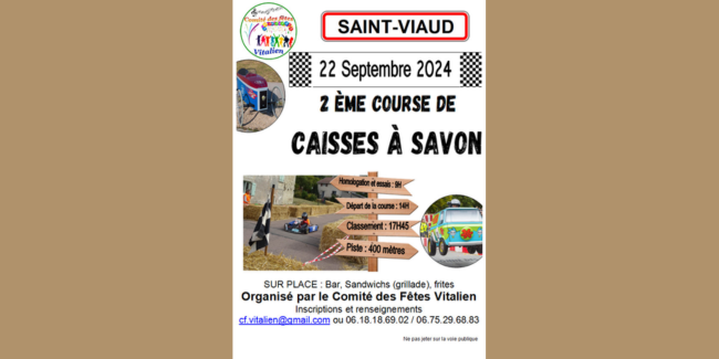 Course de caisses à savon à Saint-Viaud