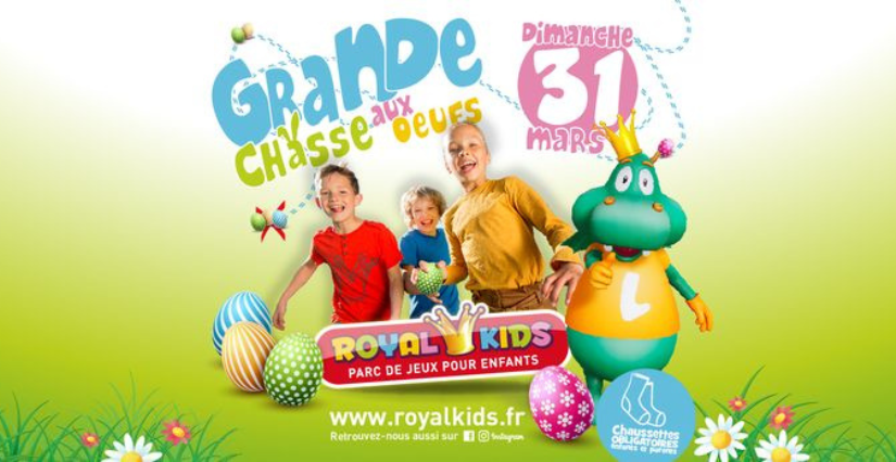 Chasse aux oeufs de Pâques pour les enfants chez Royal Kids