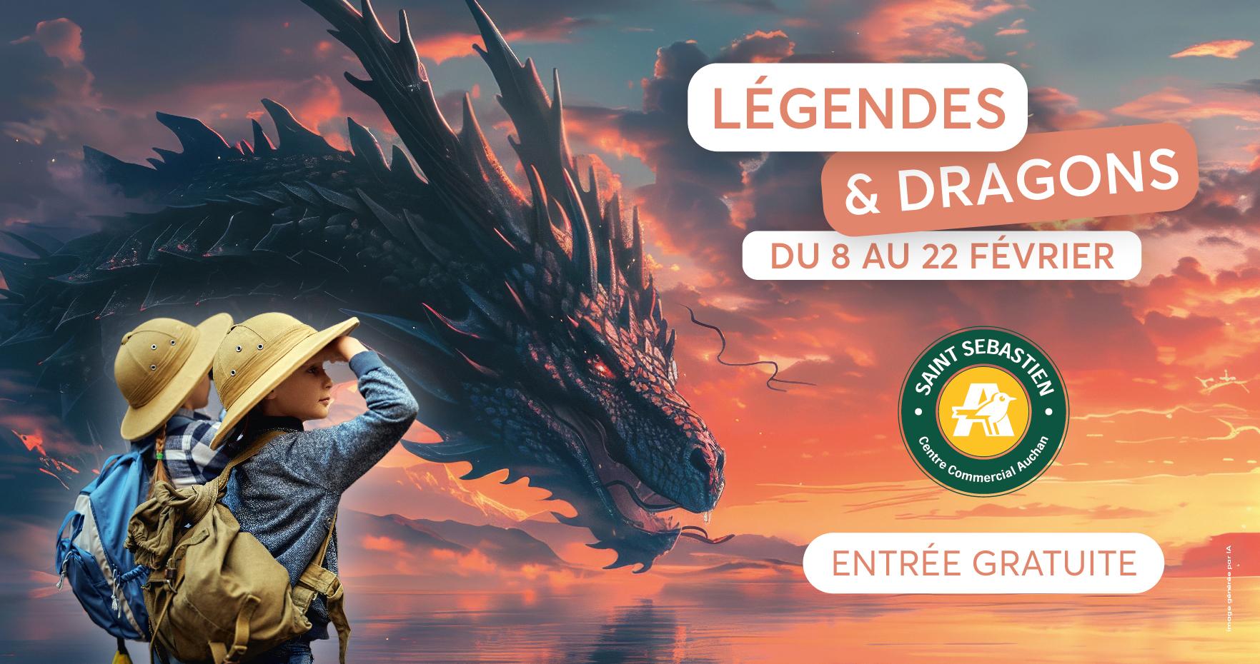 ÉVÉNEMENT : Légendes et dragons au centre commercial Auchan Saint-Sébastien-Sur-Loire