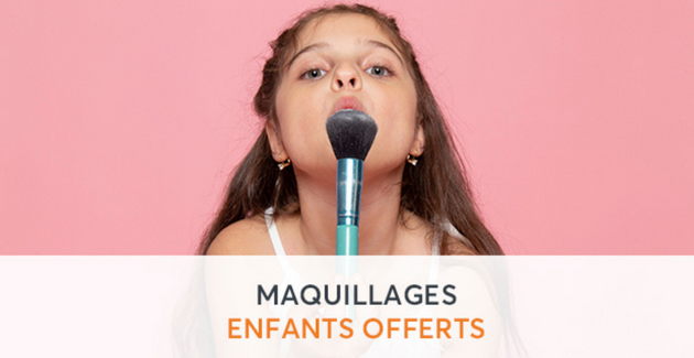 Maquillage de Noël offert aux enfants dans les galeries du Centre Commercial Aushopping Trignac kdiklik 44