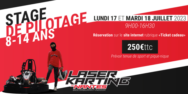 Stage de pilotage au laser karting de Nantes