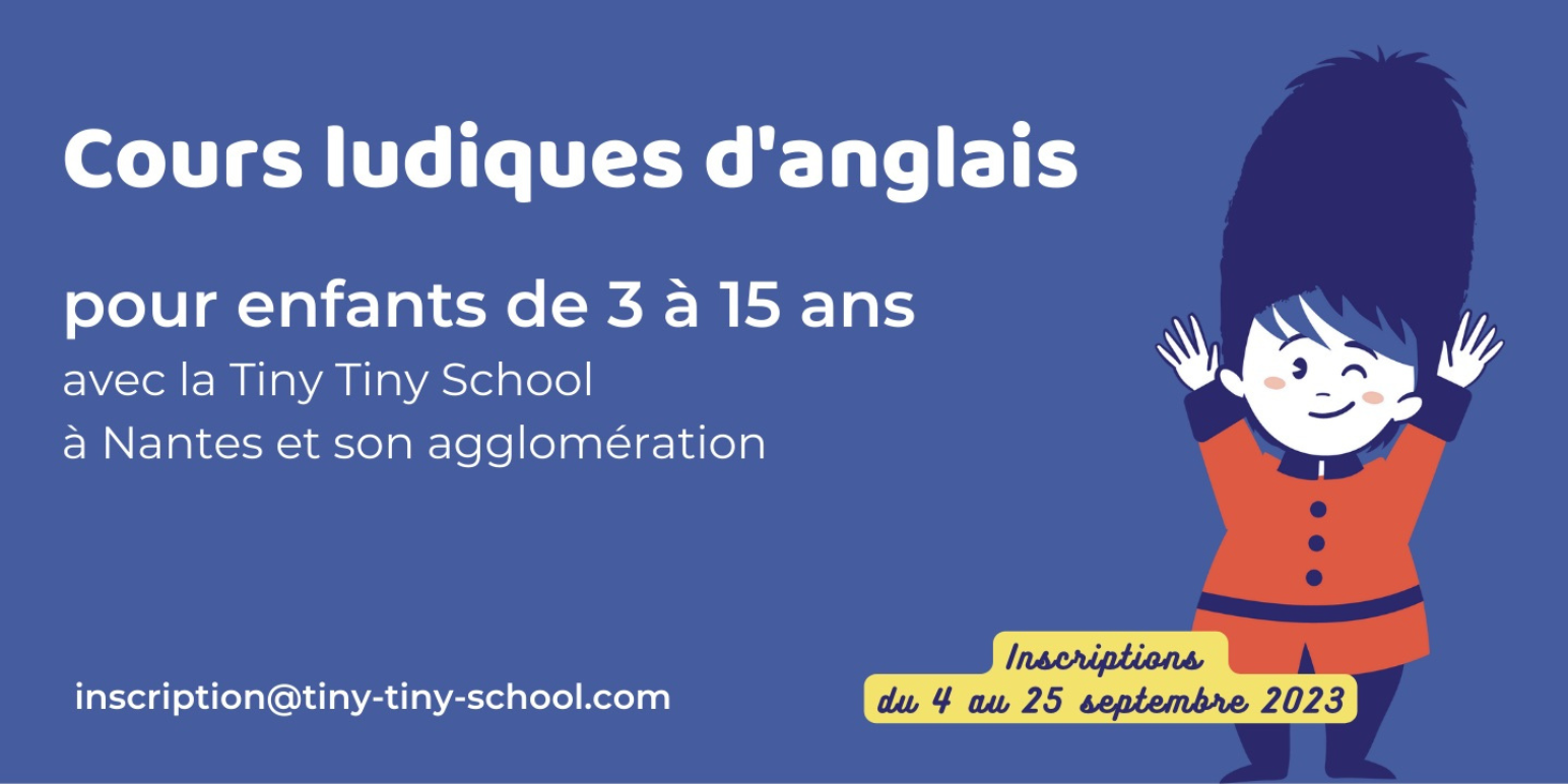 Lancement des inscriptions aux ateliers ludiques d’anglais à la Tiny Tiny School