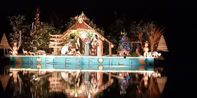 Crèche de Noël à découvrir au lac de Saint-Viaud