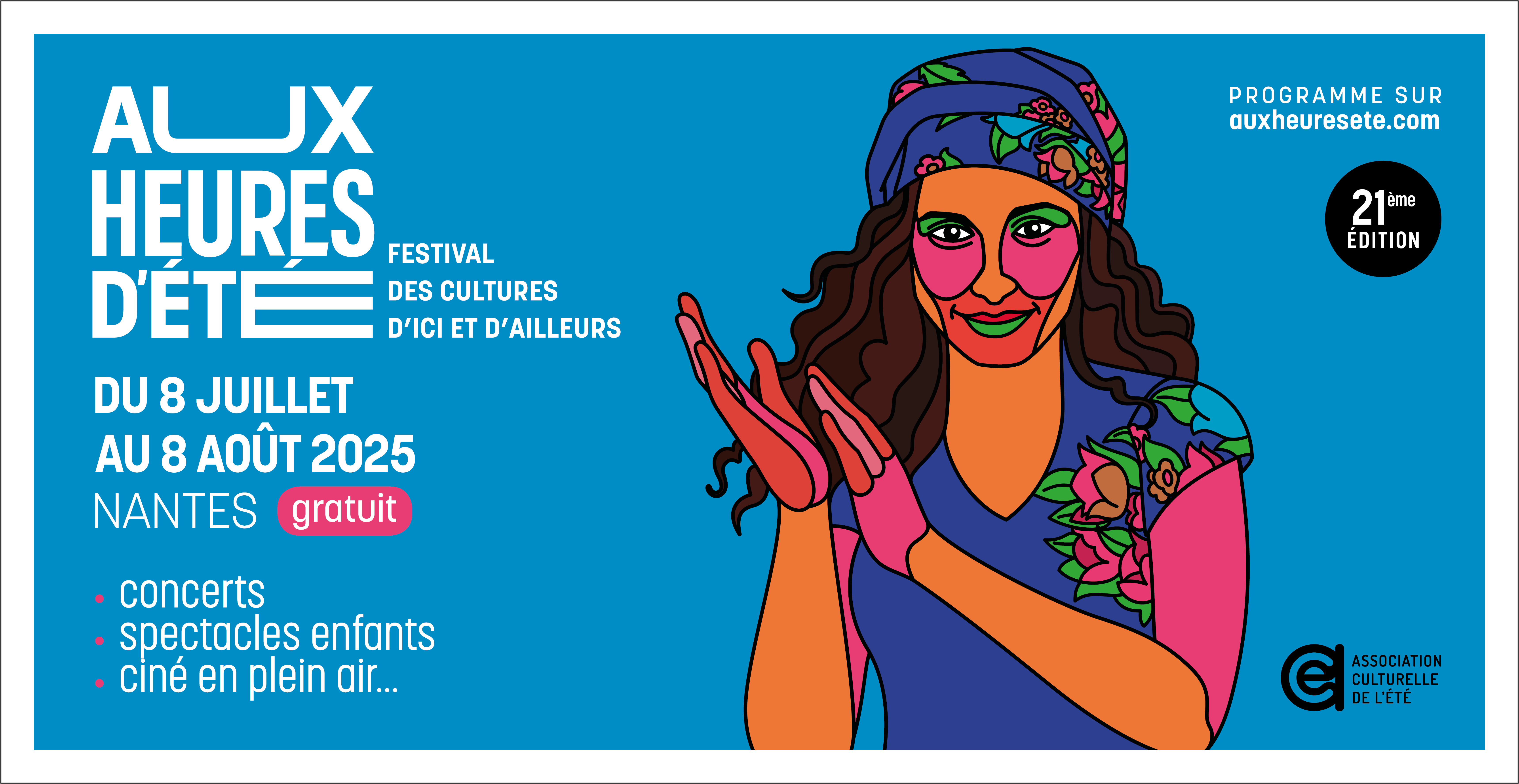 Festival "Aux heures d'été" du 8 juillet au 8 août 2025, évènement gratuit à Nantes