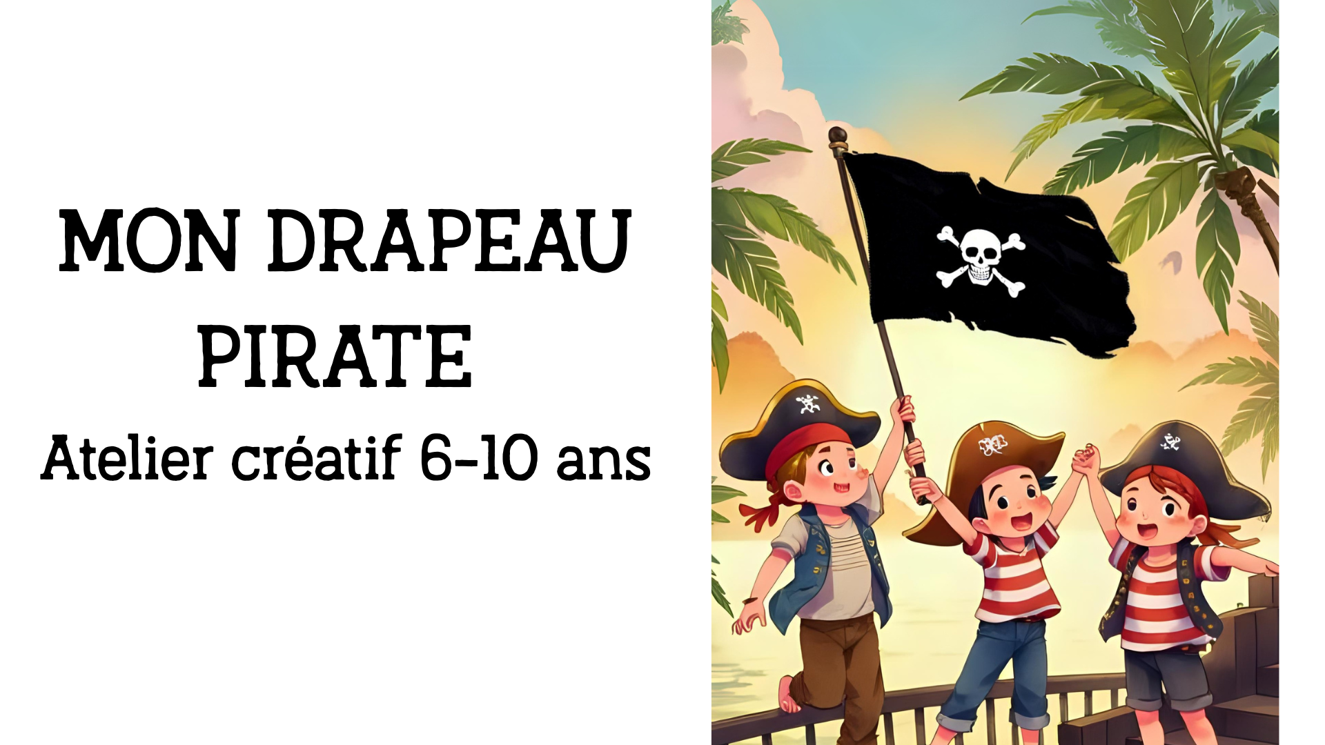 Mon drapeau pirate, un atelier créatif pour les enfants, cet été à Terre d'Estuaire, Cordemais