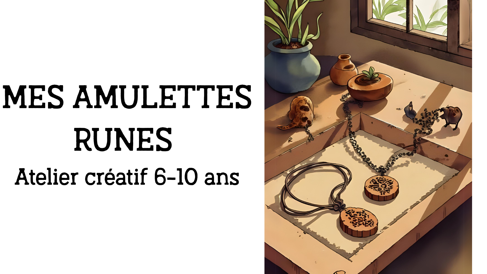 Mes amulettes runes, un atelier créatif pour les enfants, cet été à Terre d'Estuaire, Cordemais