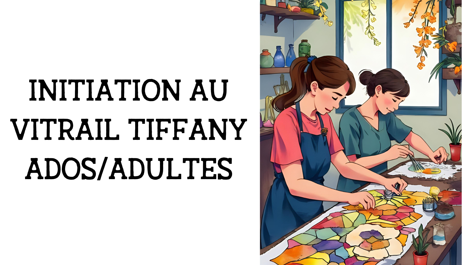 Initiation au vitrail Tiffany, un atelier créatif pour les ados/adultes, cet été à Terre d'Estuaire, Cordemais
