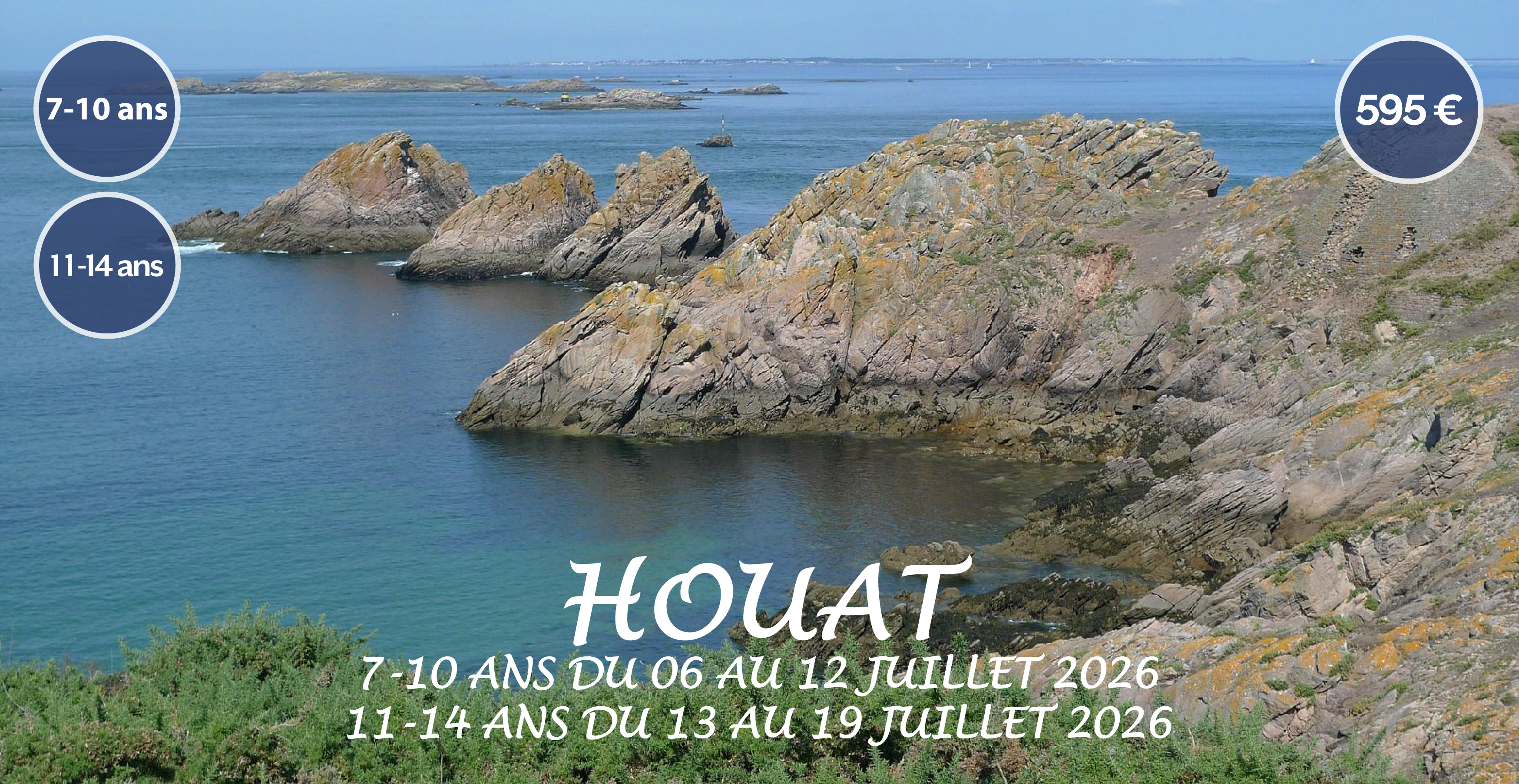 Colonie de vacances pour les enfants de 7 à 14 ans sur l'île de Houat, avec Corto Loisirs